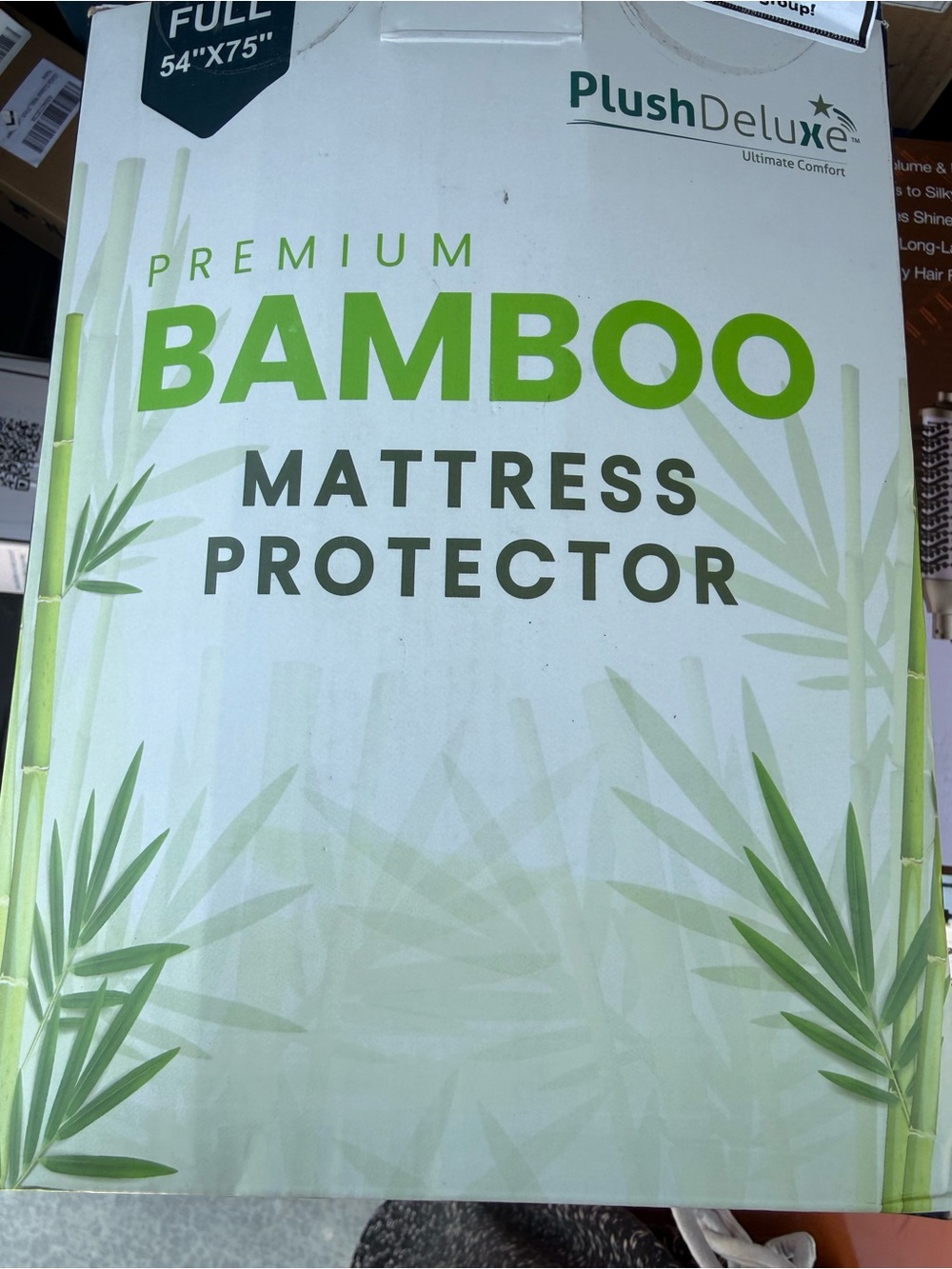 Premium Bamboo Mattress Protector - White